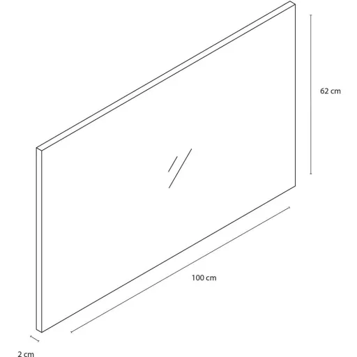 Concept Spiegel 62x100cm schwartz fsc