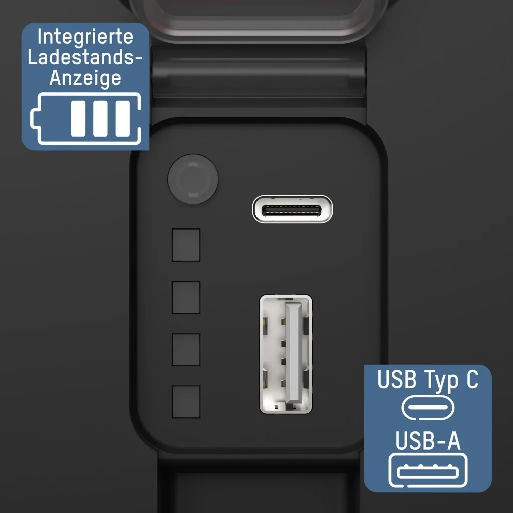 COB-LED Arbeitsleuchte mit Powerbankfunktion, 2800 Lumen, IP64, wiederaufladbar