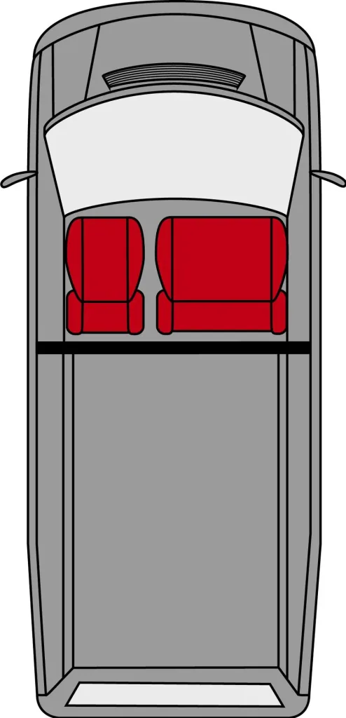 Passform Sitzbezüge Ford Transit für Einzelsitz und Doppelbank vorne aus Stoff ab BJ 08/2000 bis 04/2014