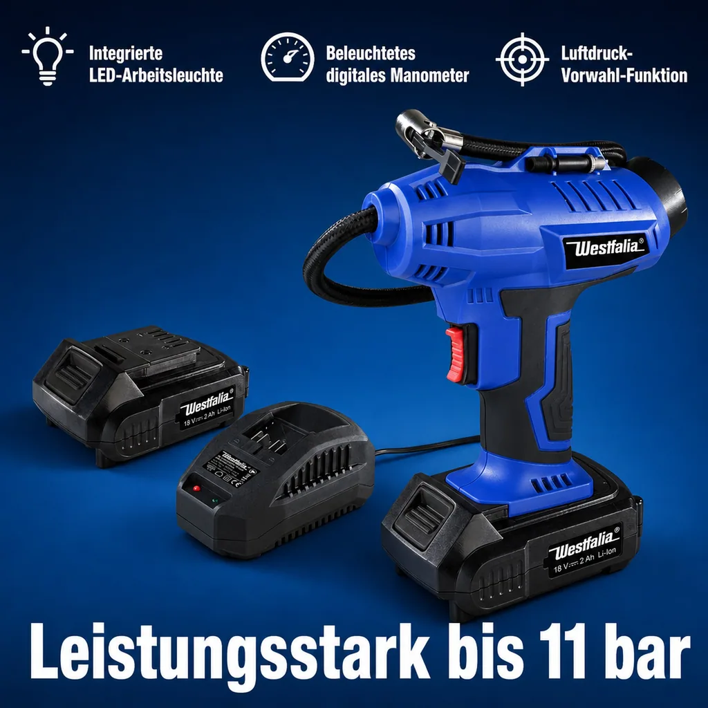 Akku-Druckluftpumpe ADLP18 Starter-Set (inklusive Akku und Ladegerät)