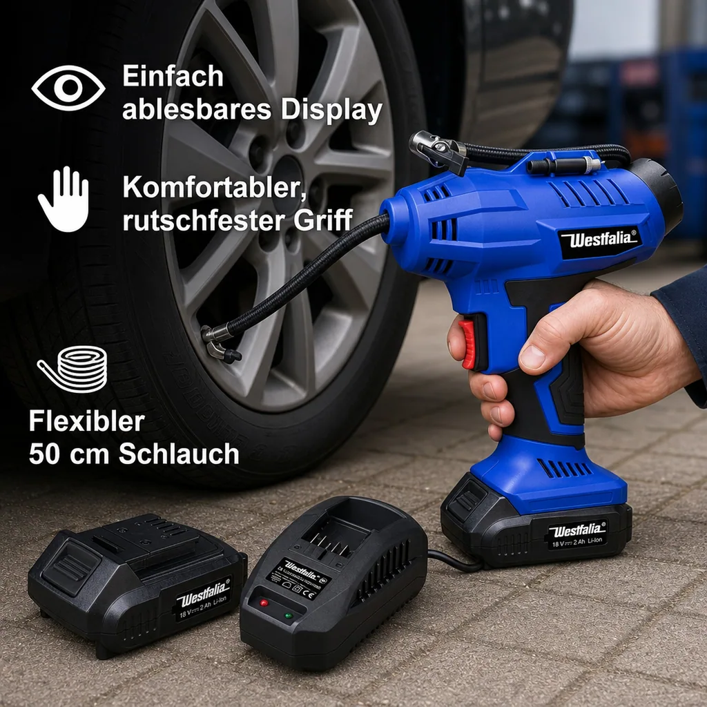 Akku-Druckluftpumpe ADLP18 Starter-Set (inklusive Akku und Ladegerät)