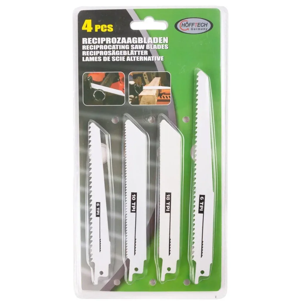Säbelsägeblätter 4 Stück - 3x 150 mm, und 1x 200 mm - 6, 10 und 18 TPI