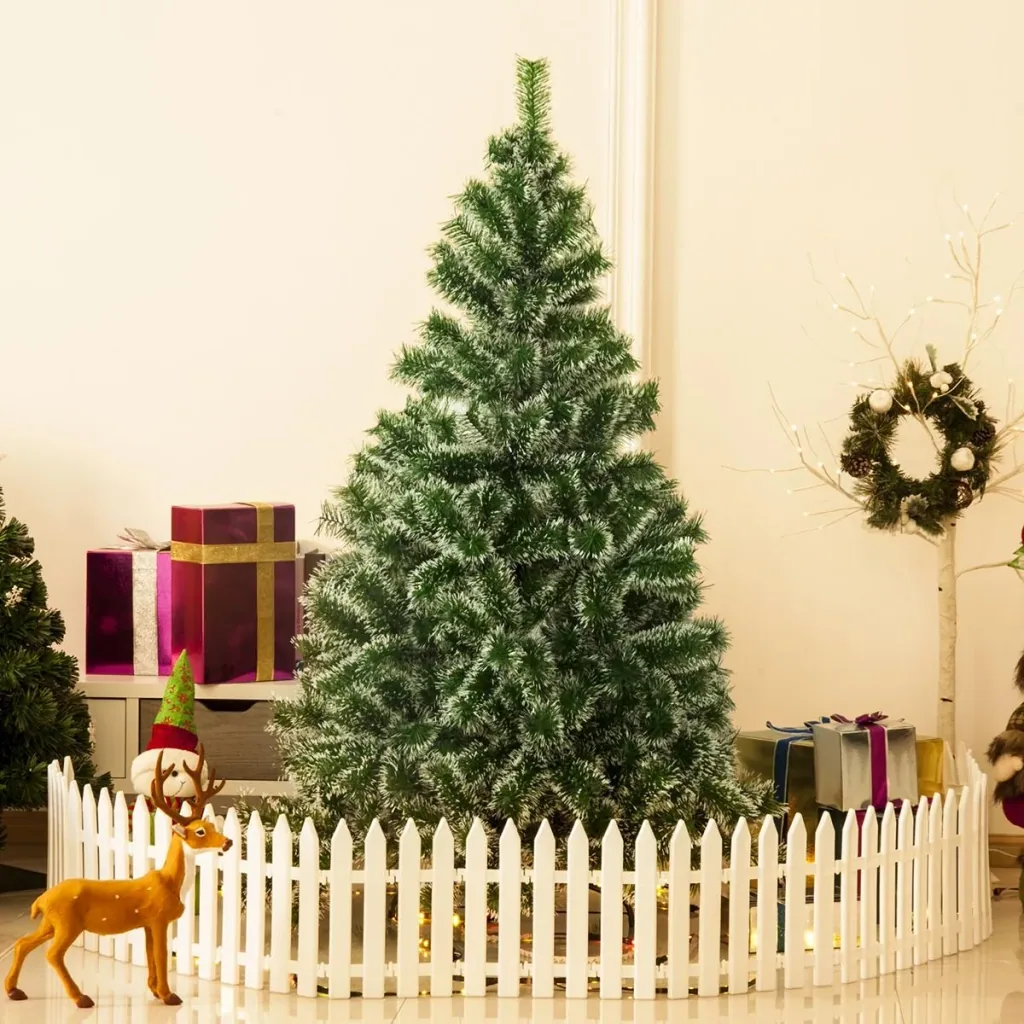 Künstlicher Weihnachtsbaum mit Metallständer grün