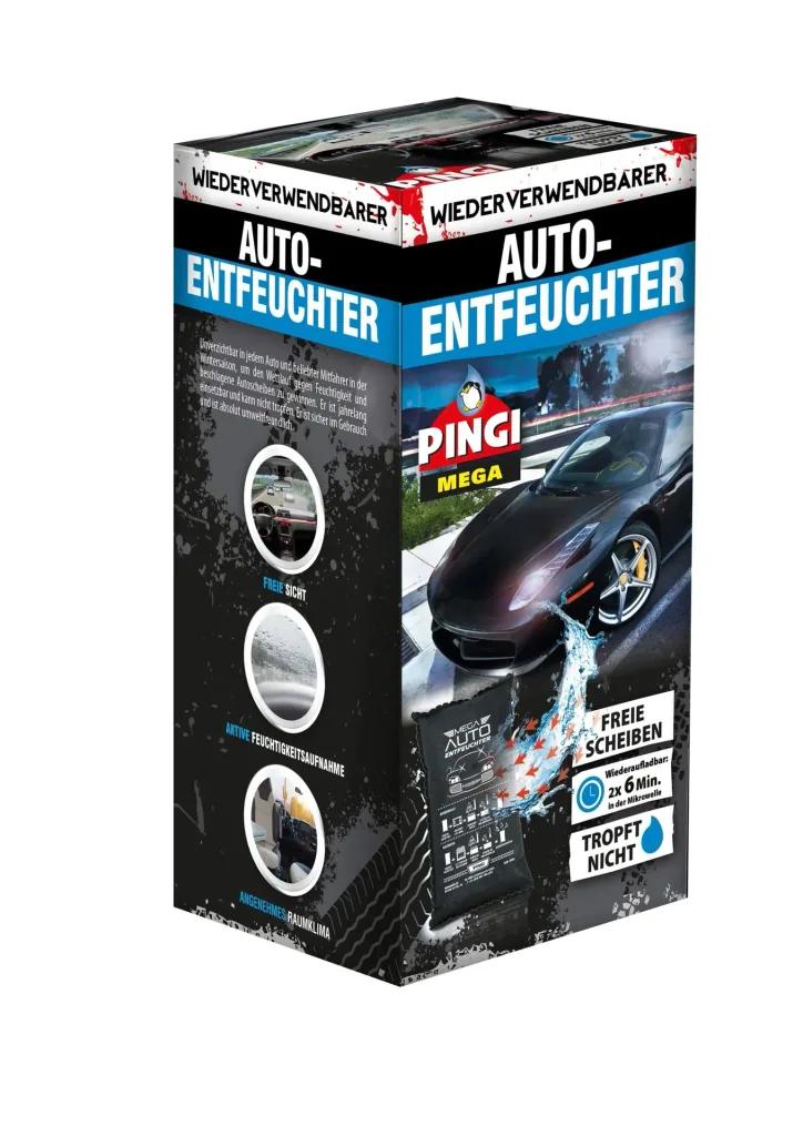 Mega Auto - Entfeuchter, 1 KG inklusive Gummi Pflegestift