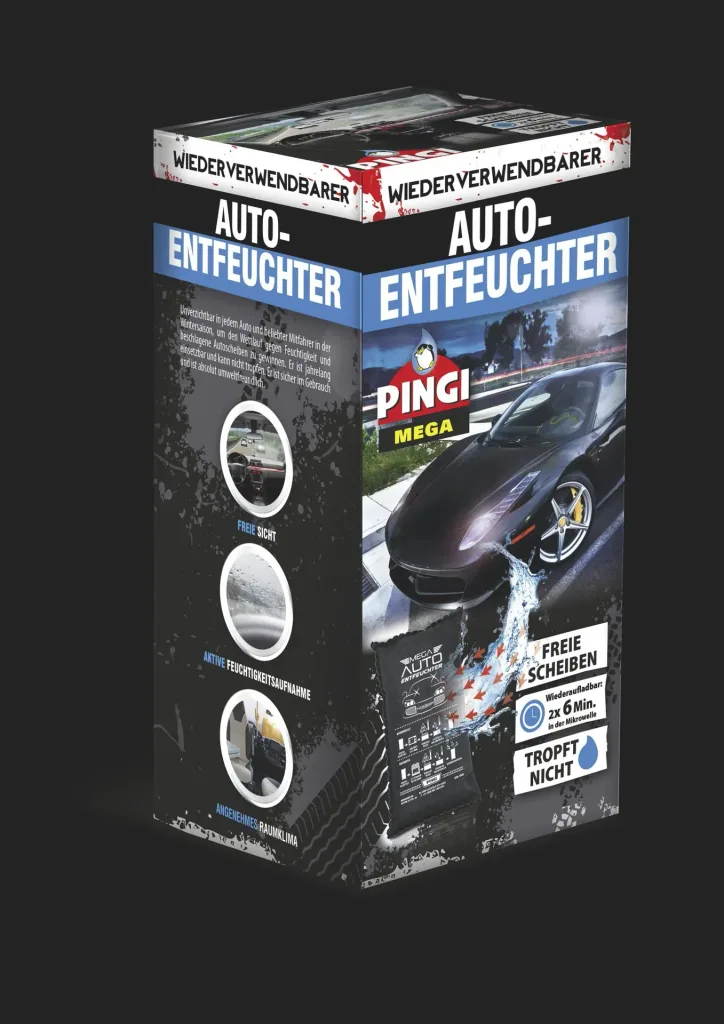 Mega Auto - Entfeuchter, 1 KG inklusive Gummi Pflegestift