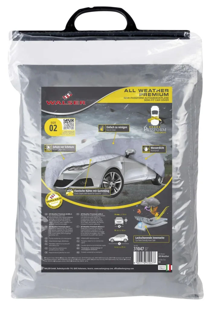 Autoabdeckplane all weather - Größe 2 - 385x168x160cm - PVC beschichtet