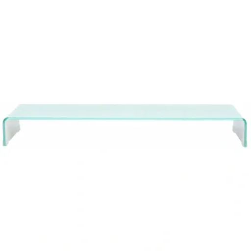 TV-Schrank/Monitorerhöhung weiß 100x30x13 cm Glas