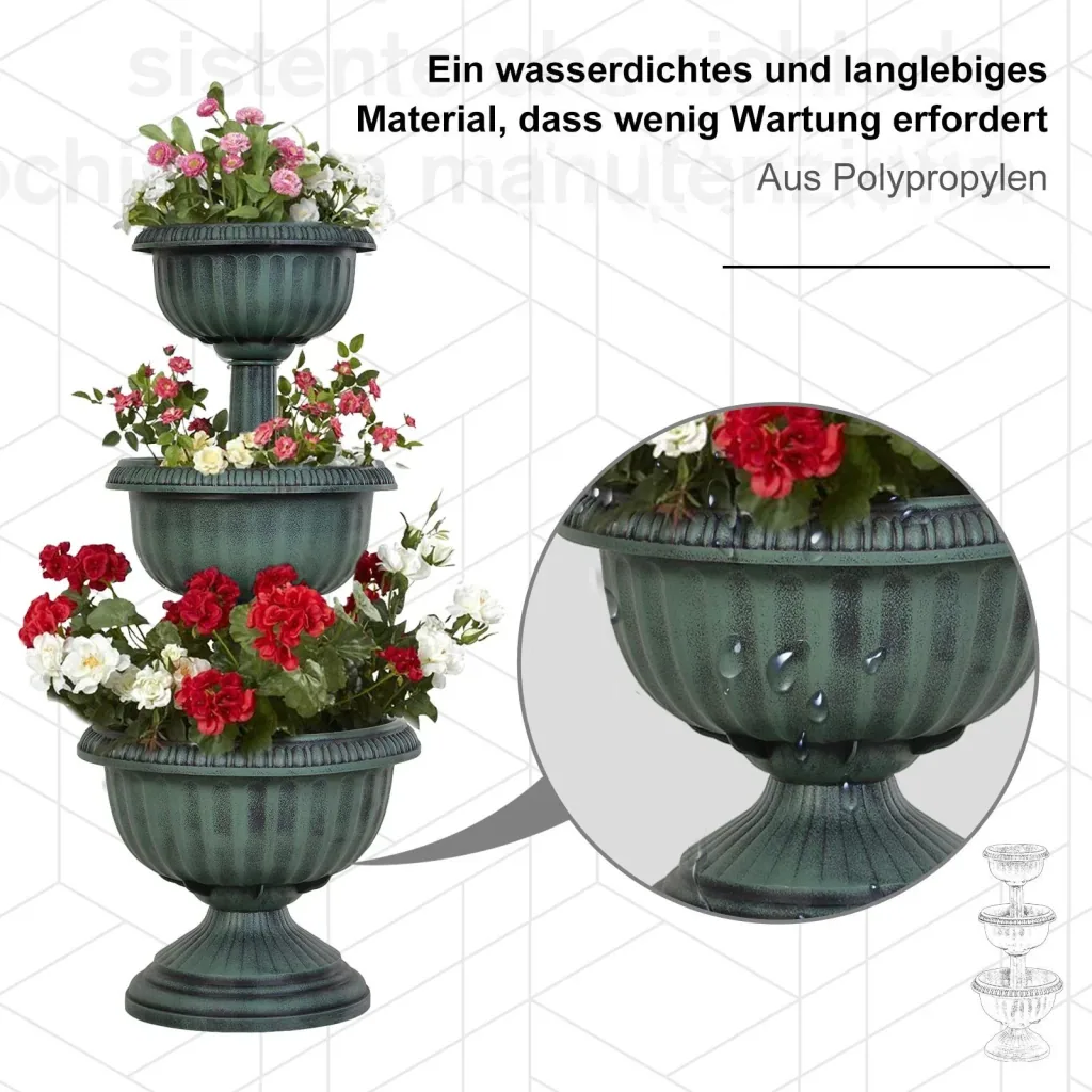 Blumenständer 3-teilig, grün