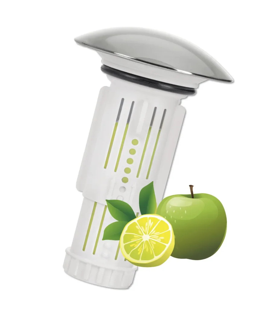 Abfluss-Fee mit Duftstein für Waschbecken, Apfel-Zitrone