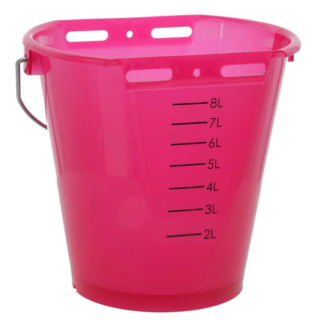 Kälber Tränkeeimer 8 l, rosa transparent mit Skala