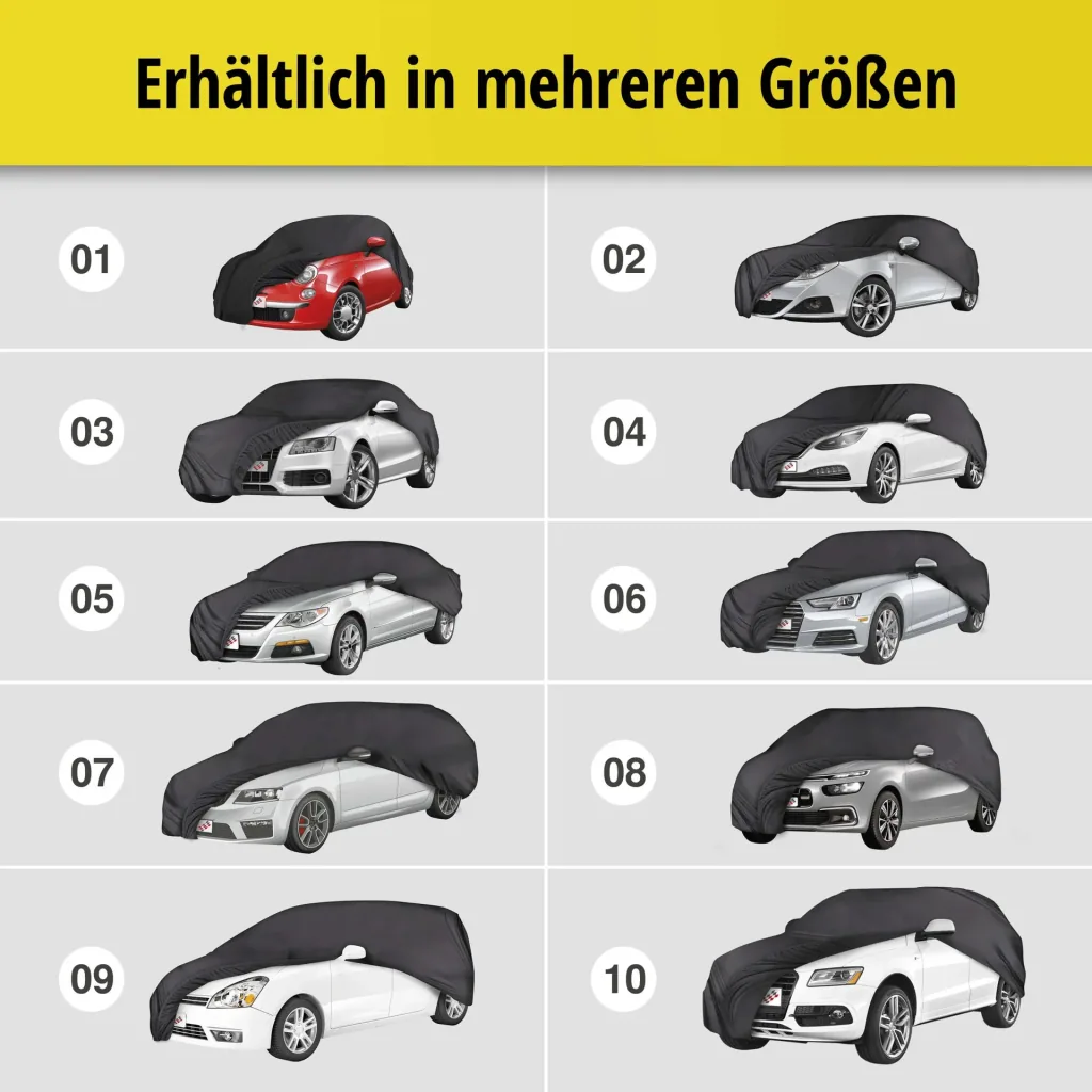 Autoabdeckplane indoor soft - Größe 4 - 381x440x155cm - PES - Elasthan