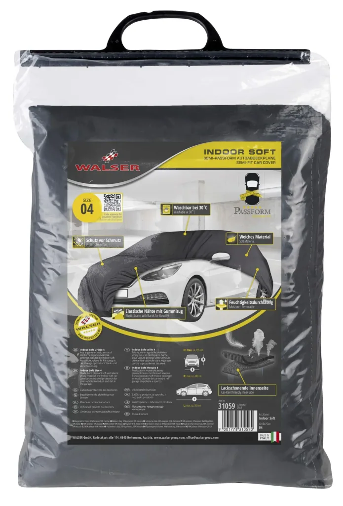 Autoabdeckplane indoor soft - Größe 4 - 381x440x155cm - PES - Elasthan