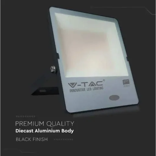 VT-167S LED-Flutlicht mit Tag/Nacht-Sensor - 150 W - 15000 Lm - 3000K - schwarz