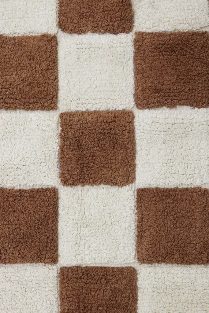 Lorena Canals Waschbarer Teppich in der Küche - Tiles, Dark grey, Farbe: Toffee