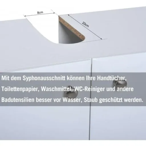 Badschrank Bad Unterschrank Badmöbel Weiß
