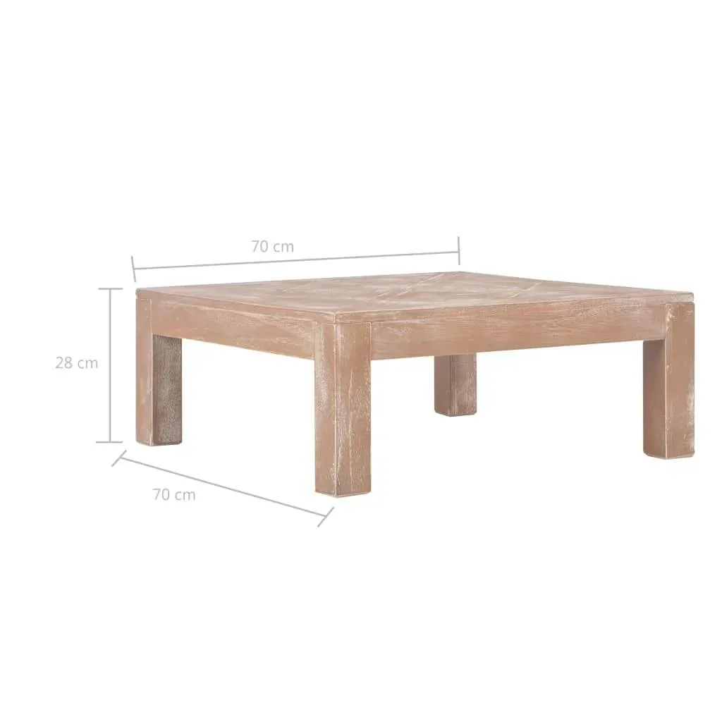 Couchtisch 70x70x28 cm Kiefer massiv