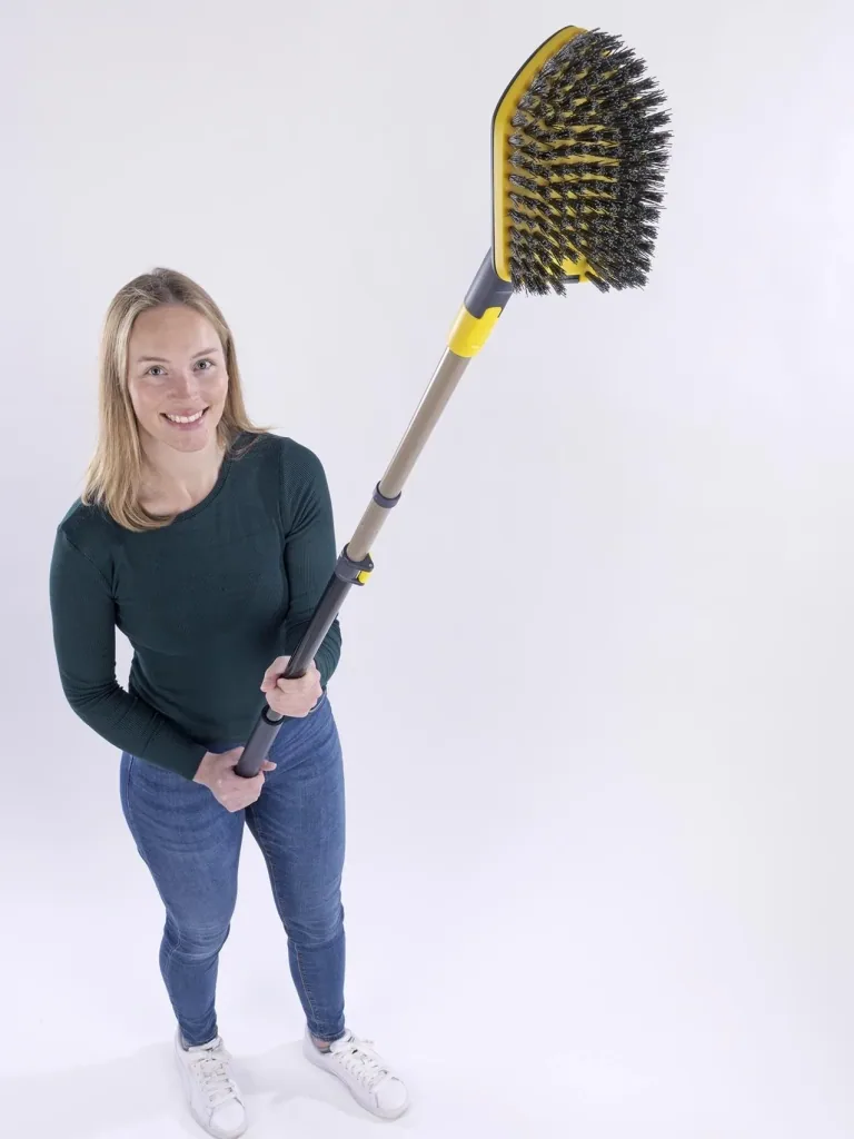 2 in 1 In- und Outdoor-Wischer, mit Teleskopstiel und 2 Aufsätzen
