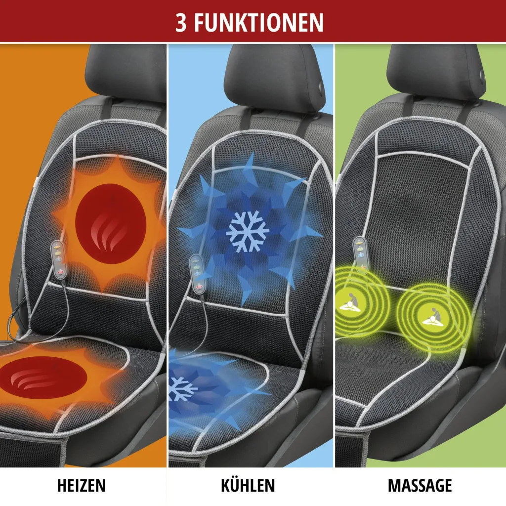 Auto-Sitzauflage "COOLHEAT" - mit Massagefunktion