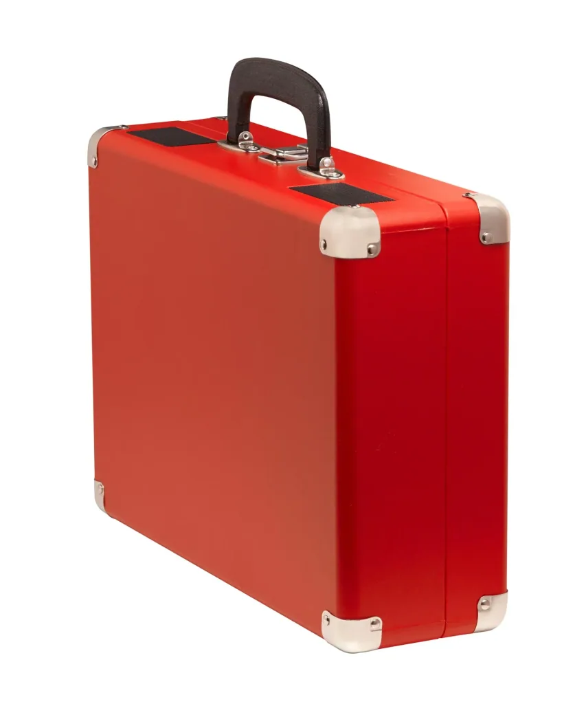 Retro USB Plattenspieler "VPL-120" im Koffer in rot