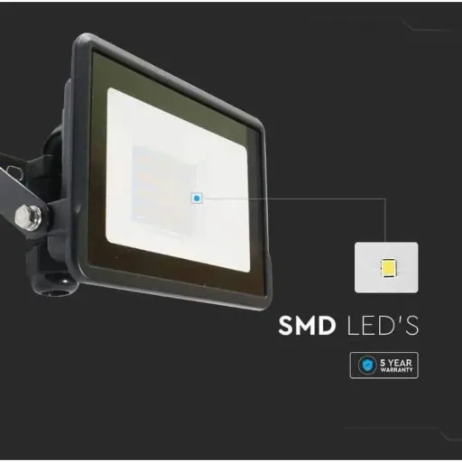 VT-128 LED-Flutlicht - 20W - 1510 Lm - 3000K - Schwarz