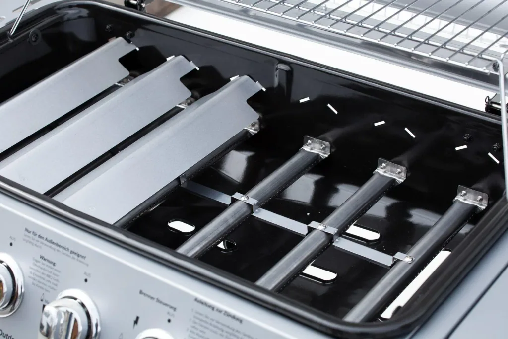 Gasgrill "Dayton" 4 Hauptbrenner + 1 Seitenbrenner, silber
