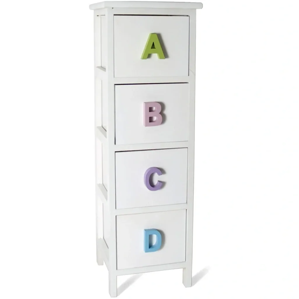 Decorlife Kommode Dafne - 4 Schubladen - 40x30x57 cm