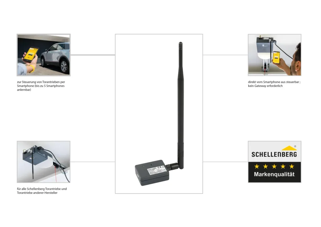 Smartphone Garagentoröffner mit LED