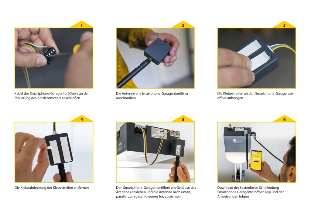 Smartphone Garagentoröffner mit LED