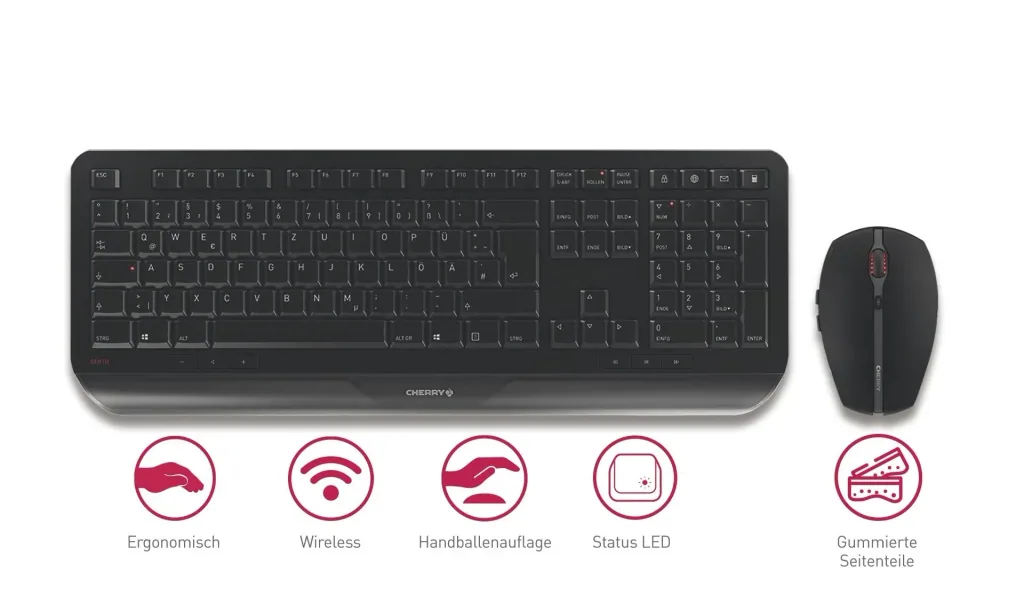 Kabelloses Tastatur-Maus-Set GENTIX DESKTOP schwarz