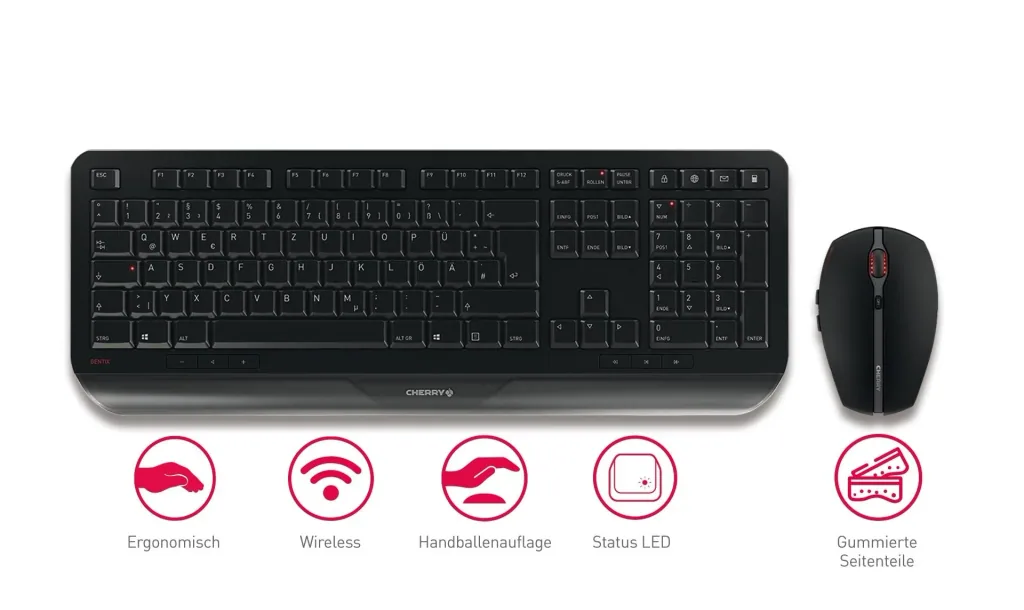 Kabelloses Tastatur-Maus-Set GENTIX DESKTOP schwarz