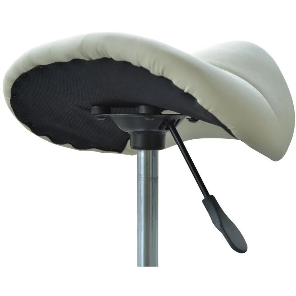 Sattelhocker - Rollhocker gepolstert höhenverstellbar beige