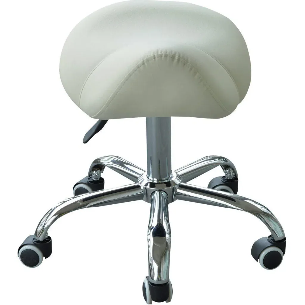Sattelhocker - Rollhocker gepolstert höhenverstellbar beige