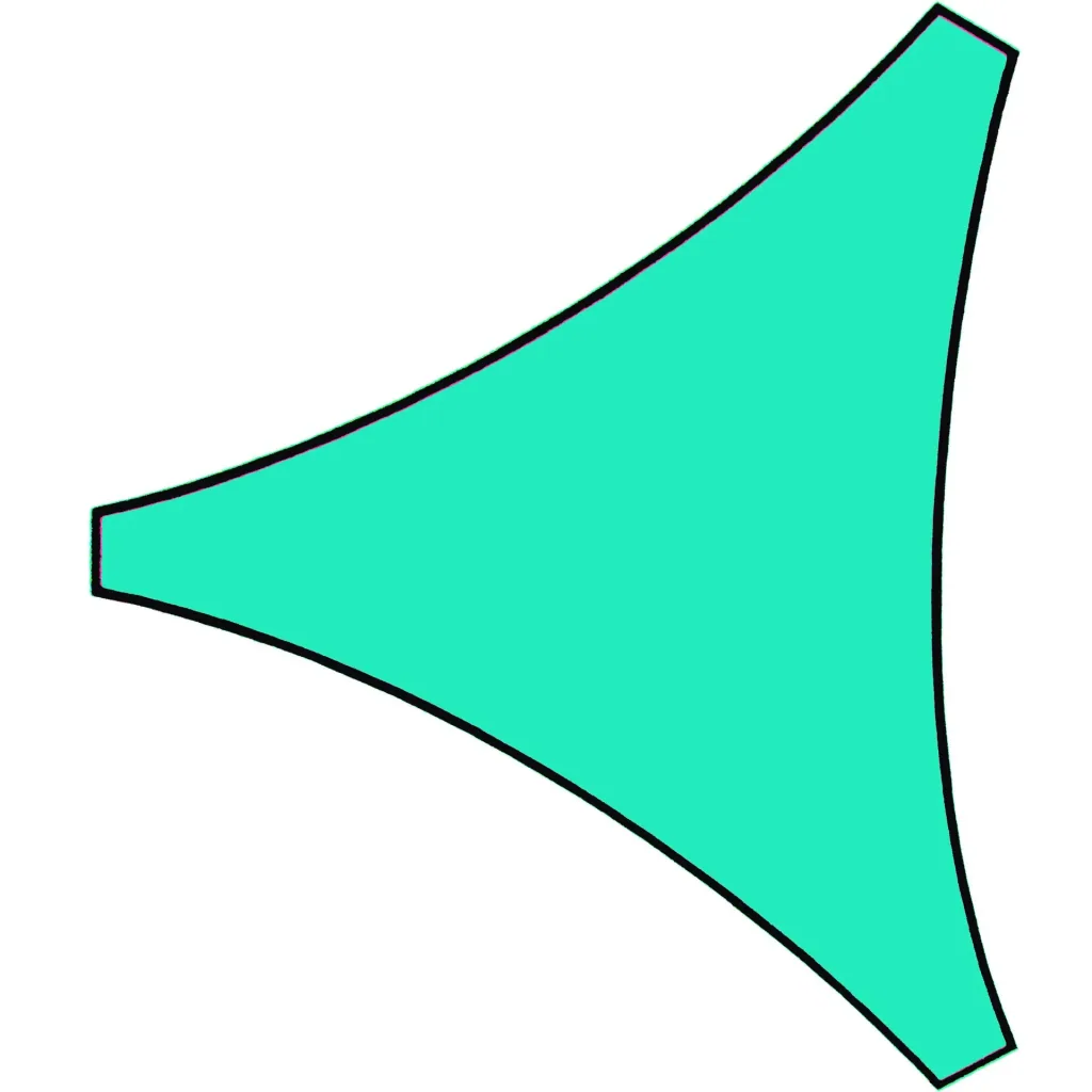 sonnensegel - dreieckig - 3.6 x 3.6 x 3.6 m - himmelblau