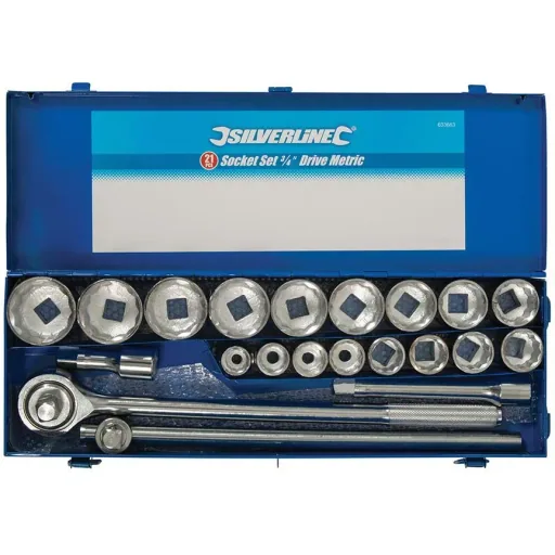 21-teiliger metrischer 3/4"-Schlüsselsatz