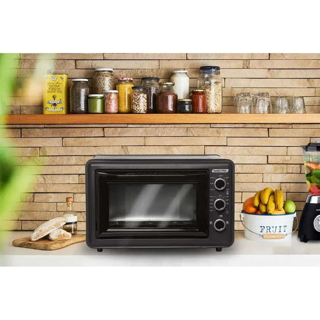 Elektrobackofen - 1500W - 35L - Schwarz