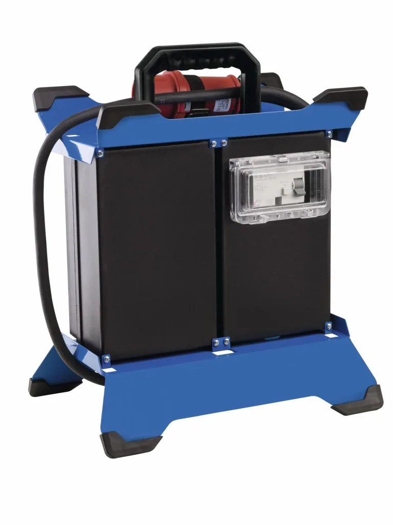 Stromverteiler Stecky DUO 2, 8x Schutzkontakt, 2x CEE400V/16A, 2x USB, Phasenanzeige, FI40A, 3,4m