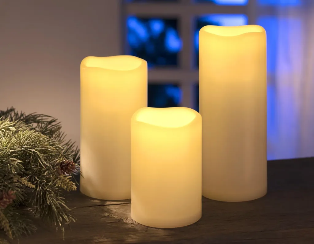LED Kerze - 3er Set