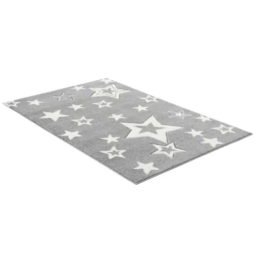 Livone Kinderteppich Galaxy Sterne grau, Teppichgrösse: 160 x 230 cm