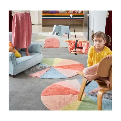 Lorena Canals waschbarer Wollteppich "Rug Pie Chart" Donna Wilson rund