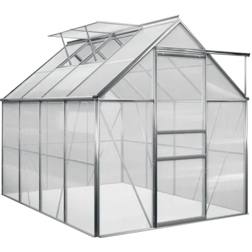 Aluminium Gewächshaus / Wintergarten 7,6m³ mit 2 Oberlichtern