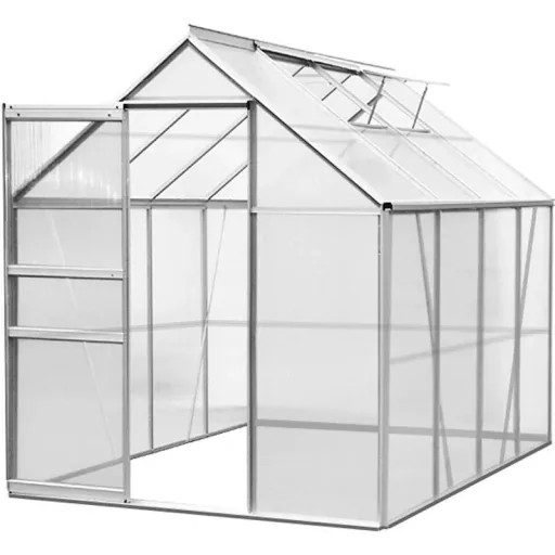 Aluminium Gewächshaus / Wintergarten 7,6m³ mit 2 Oberlichtern