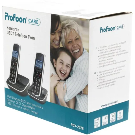 DECT-Telefon Schwarz/Silber