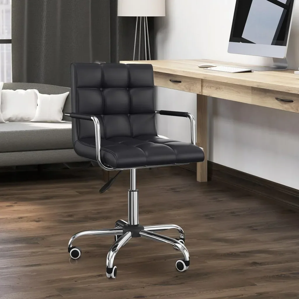 Drehhocker Kosmetikhocker Rollhocker Arbeitshocker in schwarz