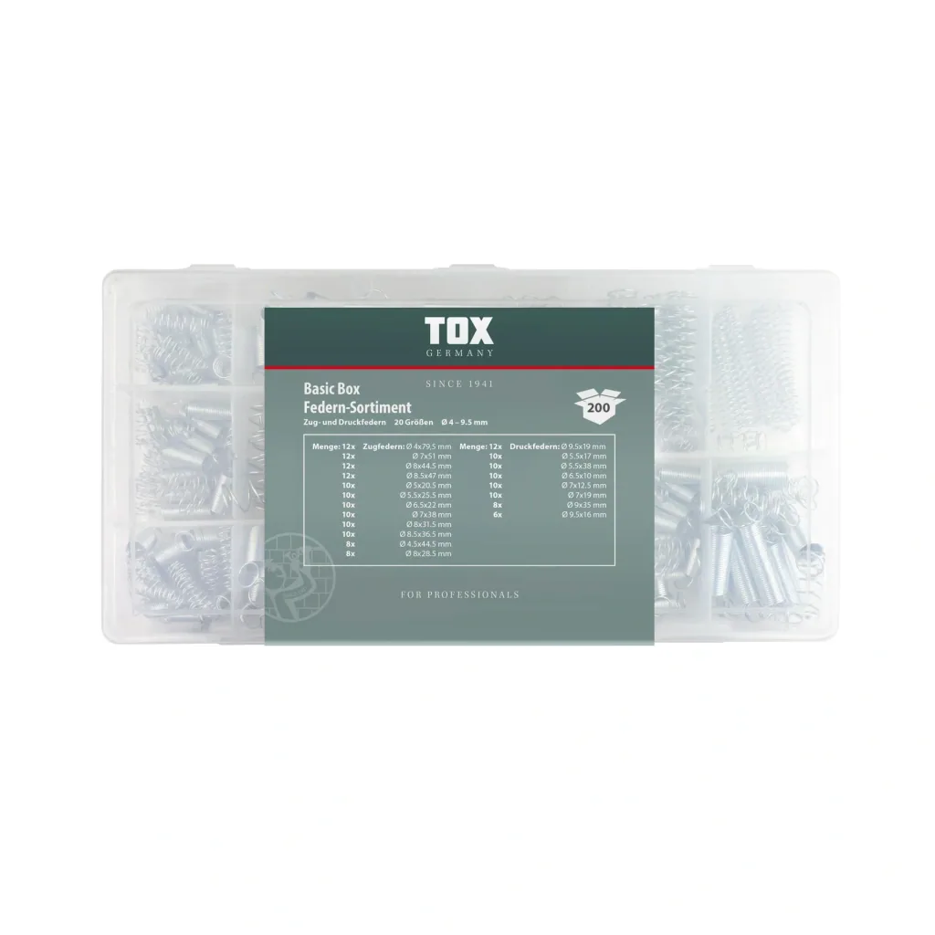 Federn - Sortiment Basic Box 200-teilig