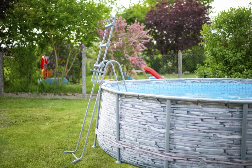Summer Waves Elite Frame Pool Ø427 x 107 cm Stein grau
