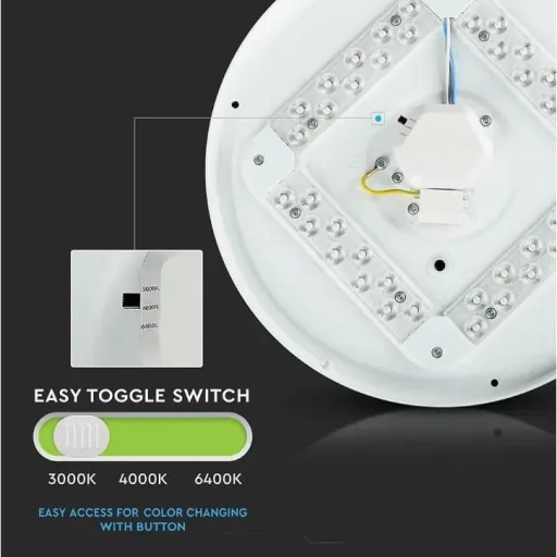 VT-8412-S LED-Deckenleuchte mit Sternabdeckung - 12W - 1200 Lumen