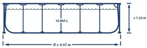 Prism-Rahmen-Pool 457 x 122 cm
