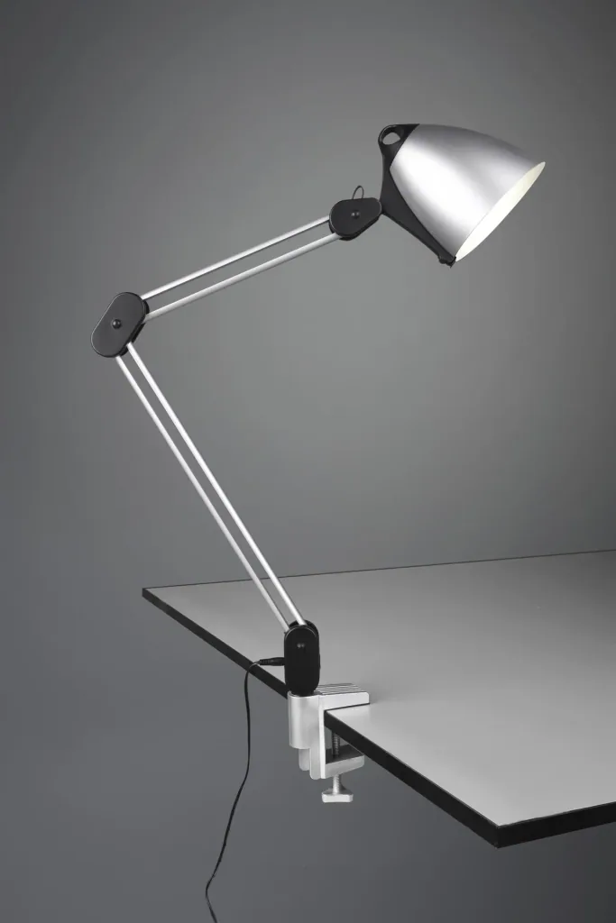 LED-Klemm-/Tisch-/Wandleuchte NADAL, 6,8W, 3000-5000K, 640 lm, Touch-Dimmer, Farbe titanfarbig/schwarz