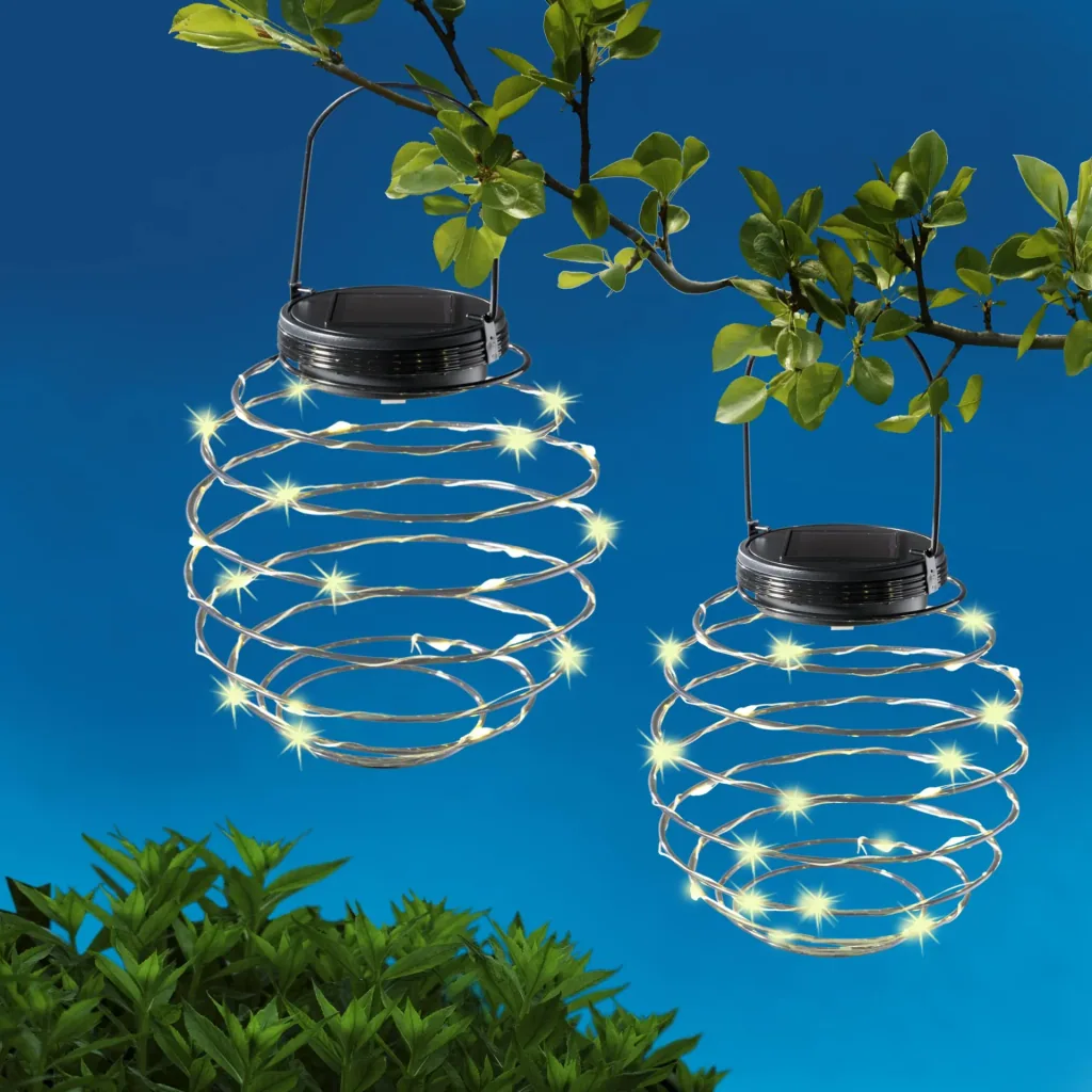 Solar LED Spirallaternen - 2 Stück