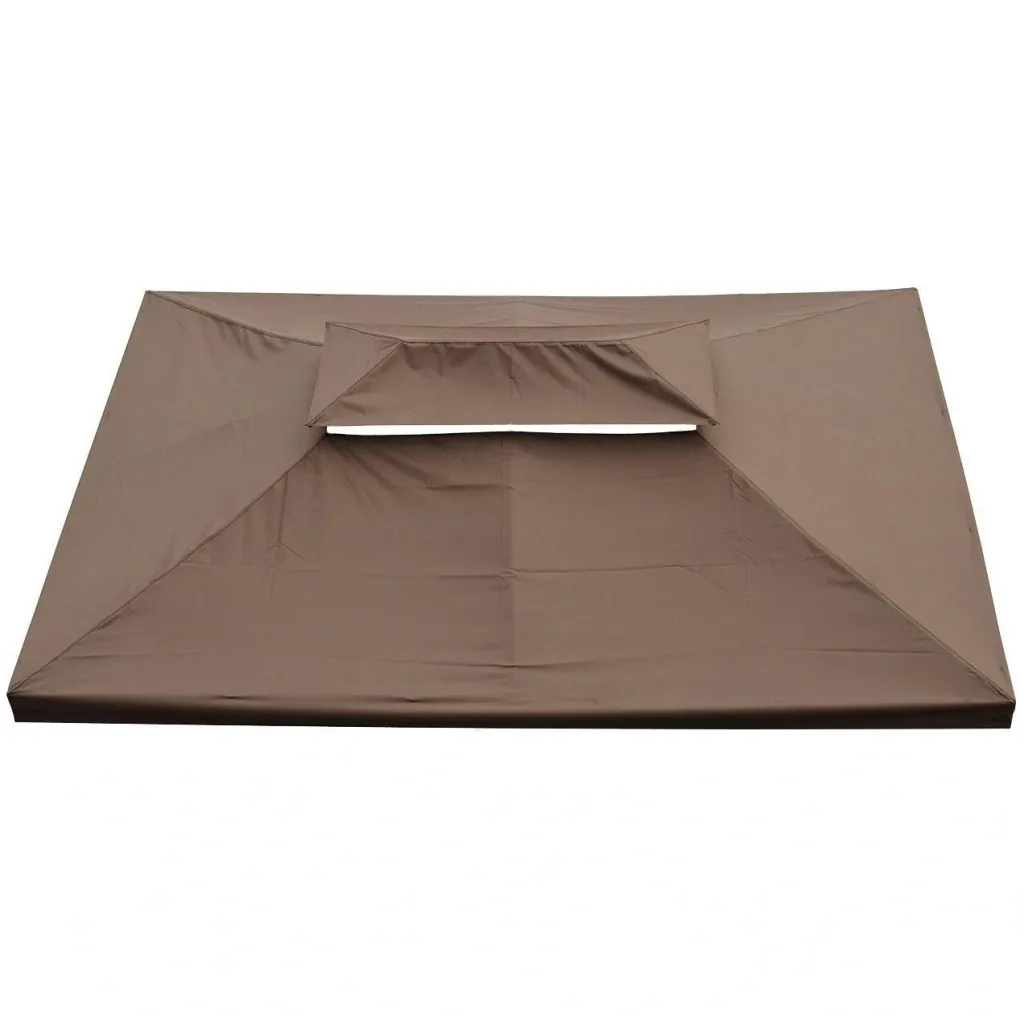 Ersatzdach für Metall-Gartenpavillon 3x4m kaffeebraun